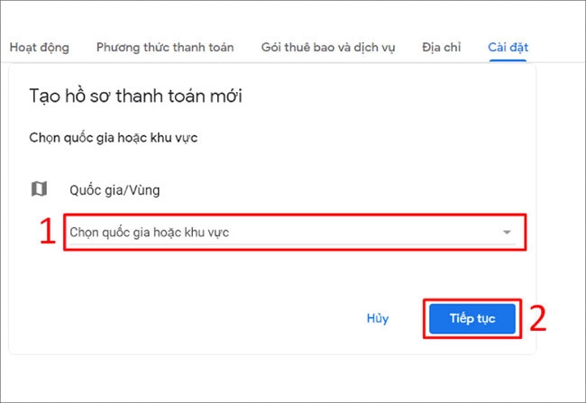 Bạn chọn quốc gia và khu vực mong muốn