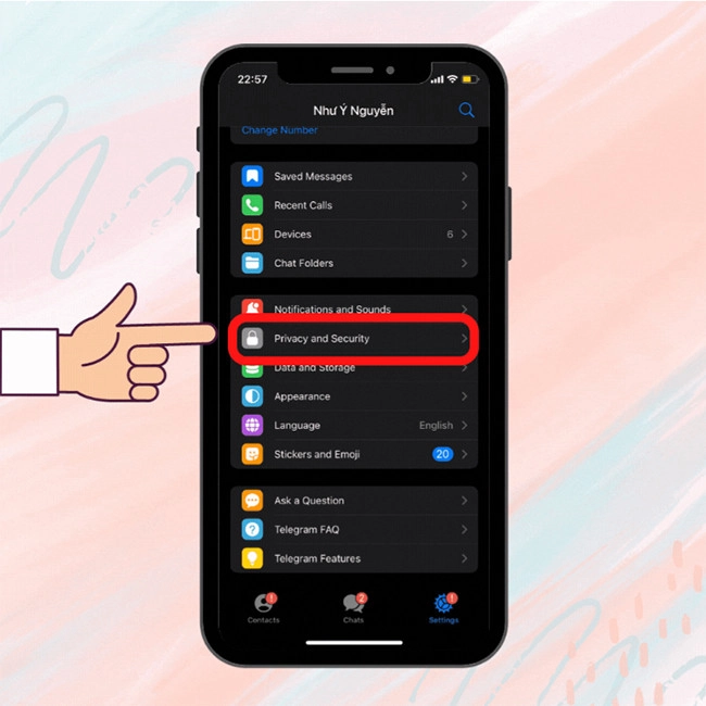 cach-xoa-tai-khoan-telegram-chon-muc-privacy-and-security