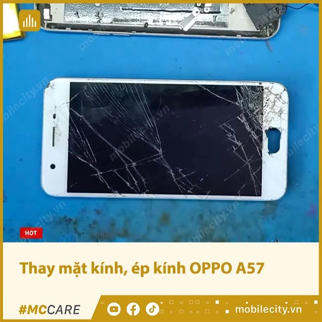 Thay mặt kính, ép kính OPPO A57