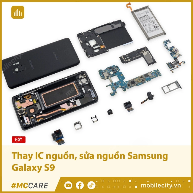 Thay IC nguồn, sửa nguồn Samsung Galaxy S9