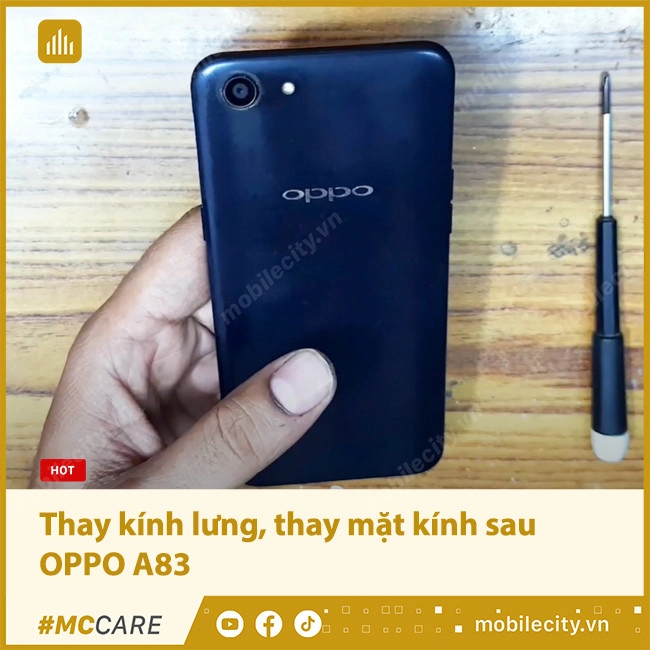 Thay kính lưng, thay mặt kính sau OPPO A83