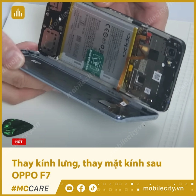 Thay kính lưng, thay mặt kính sau OPPO F7