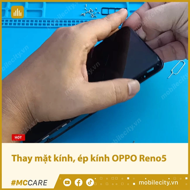 Thay mặt kính, ép kính OPPO Reno5