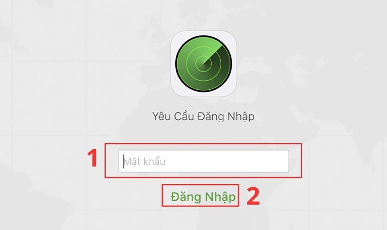 Nhập lai mật khẩu một lần nữa