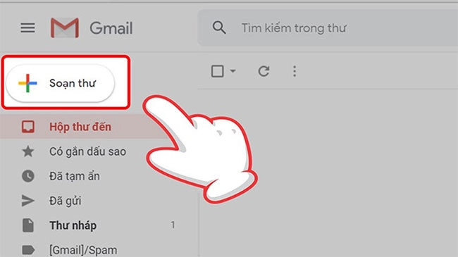 Bạn vào Gmail trên máy tính và chọn Soạn thư