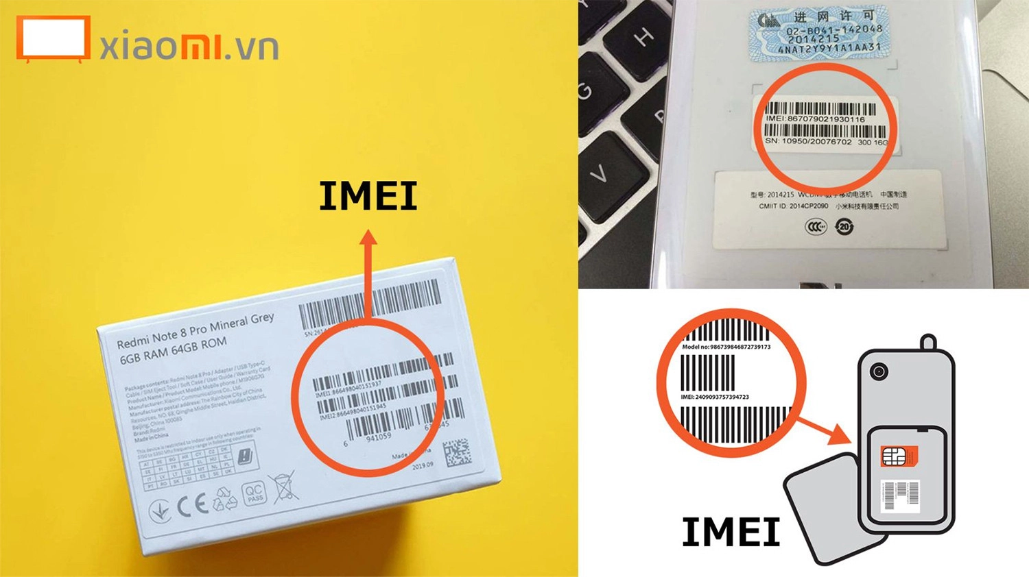 Bạn có thể xem mã IMEI trực tiếp trên thân máy