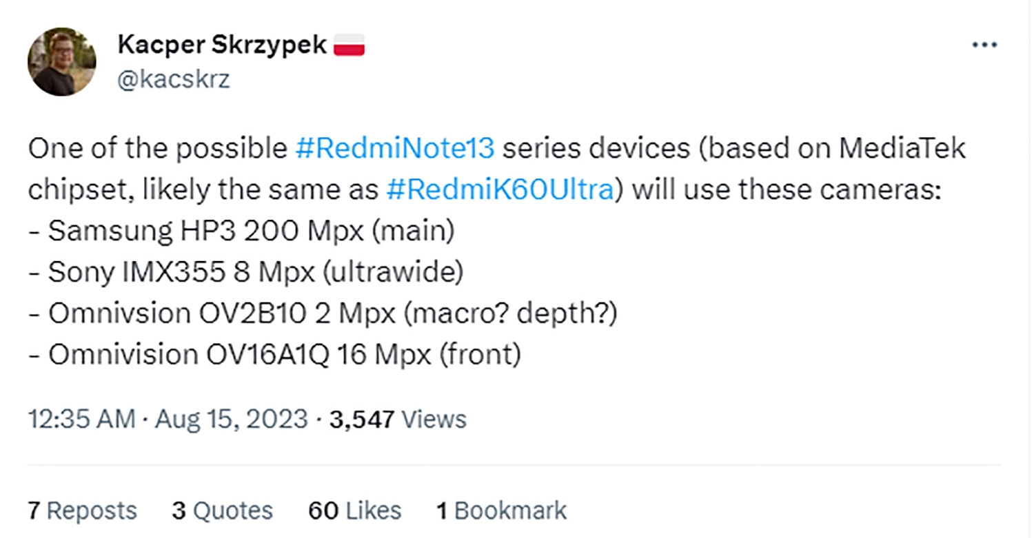 Những tin tức rò rỉ về Redmi Note 13 Pro Plus