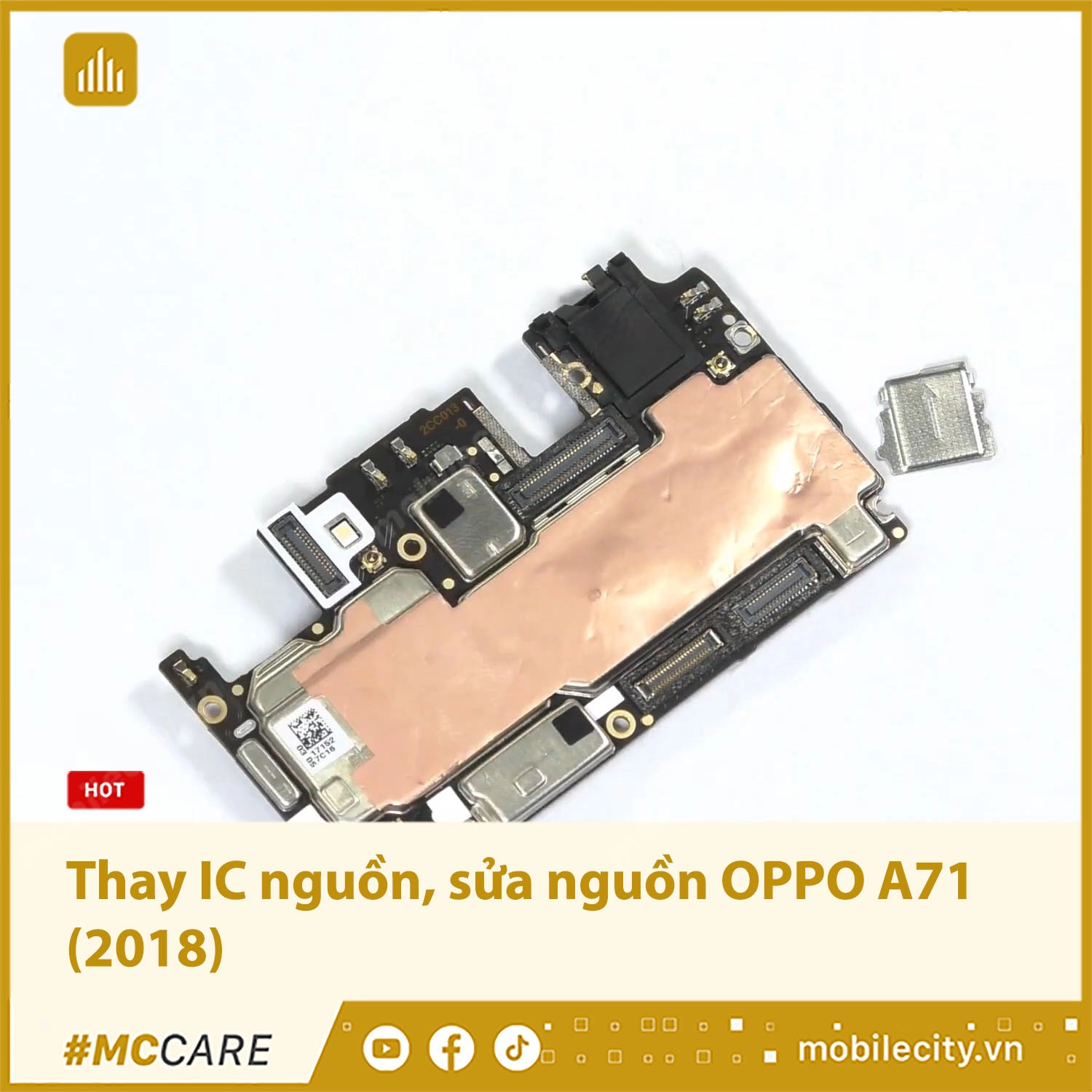 Thay IC nguồn, sửa nguồn OPPO A71 (2018)