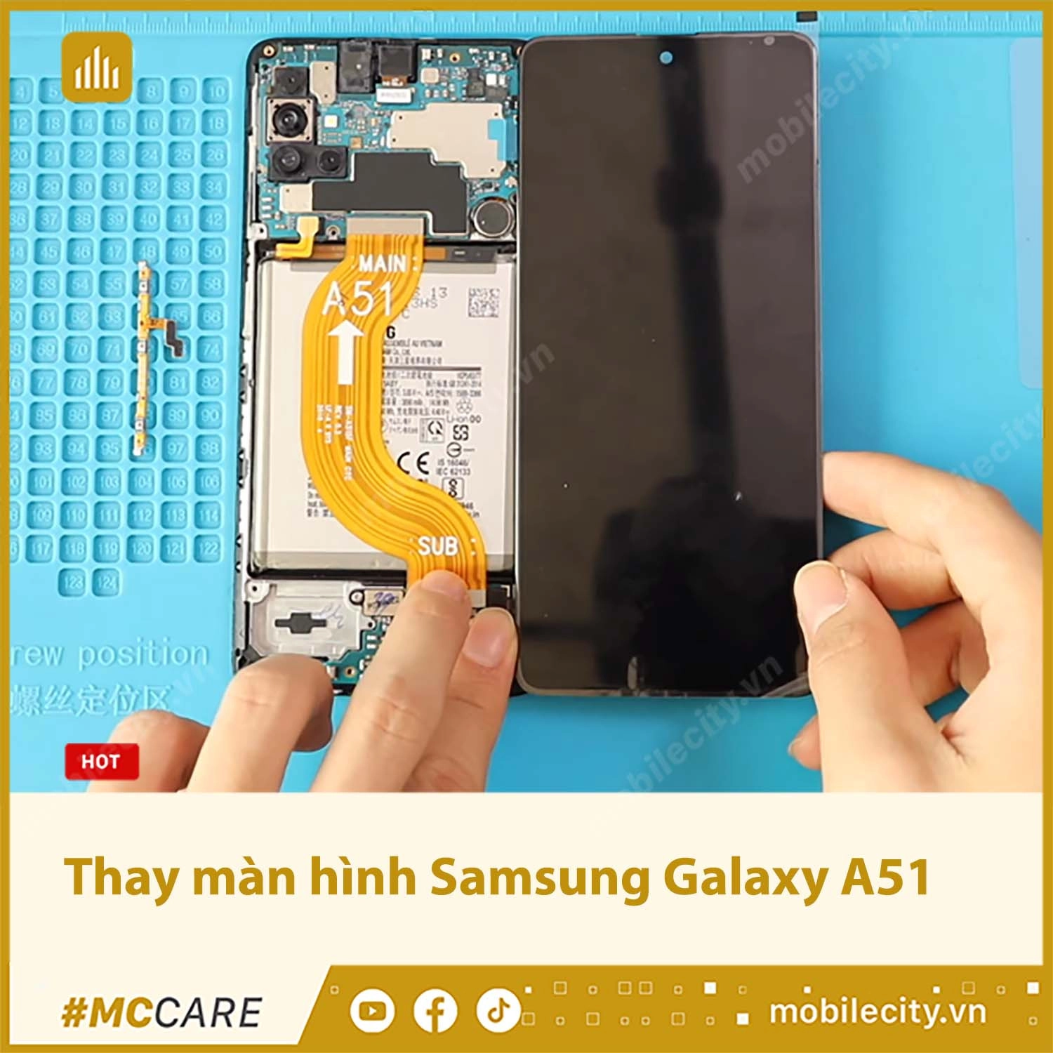 Thay màn hình Samsung Galaxy A51 Chính hãng, giá rẻ tại Hà Nội, Đà Nẵng, Tp.HCM