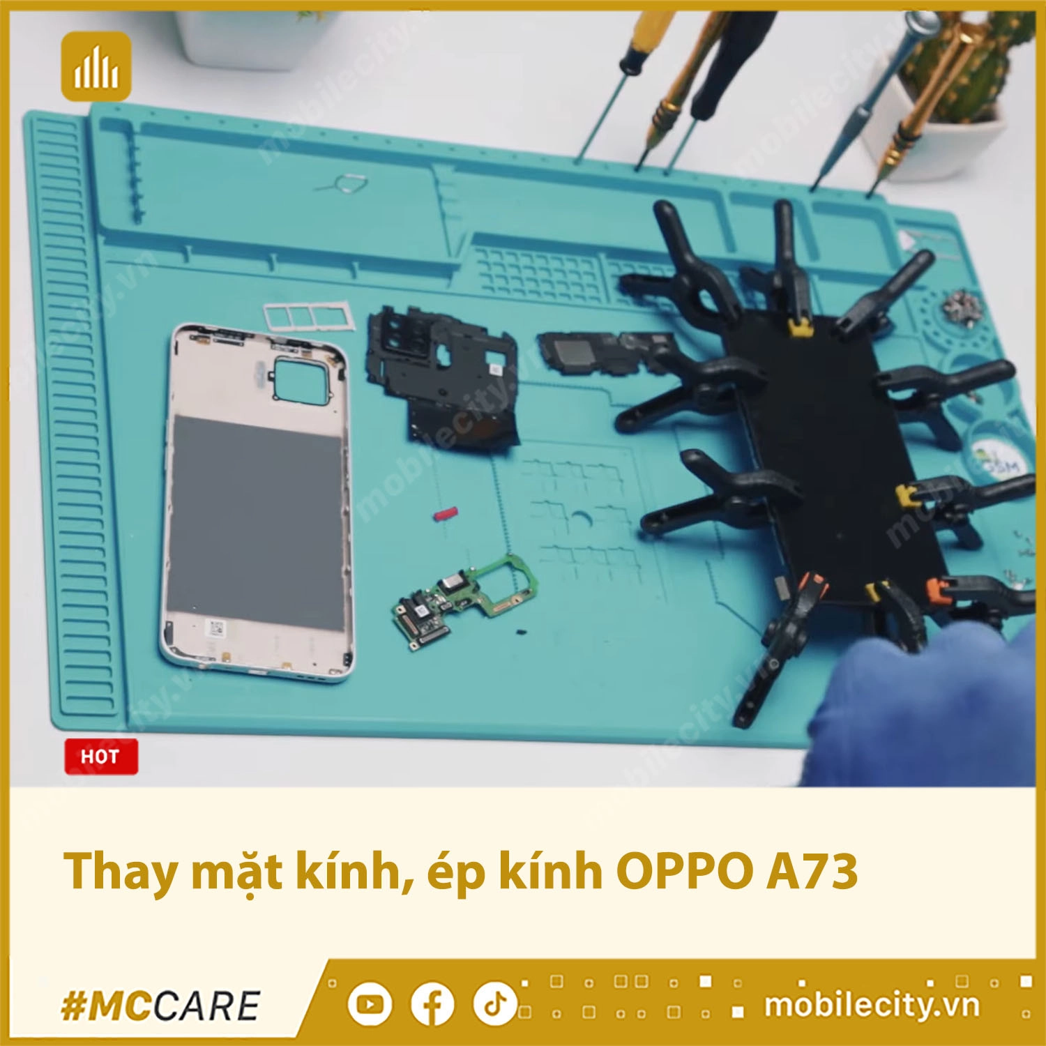 Thay mặt kính, ép kính OPPO A73