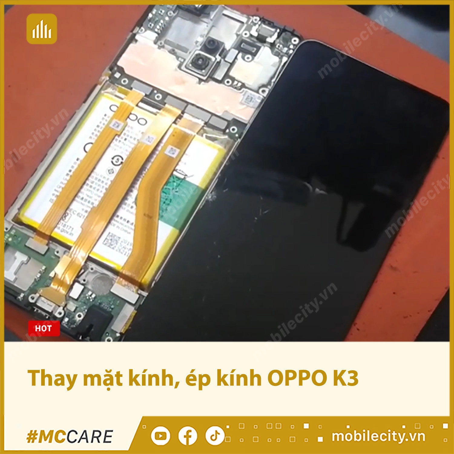 Thay mặt kính, ép kính OPPO K3