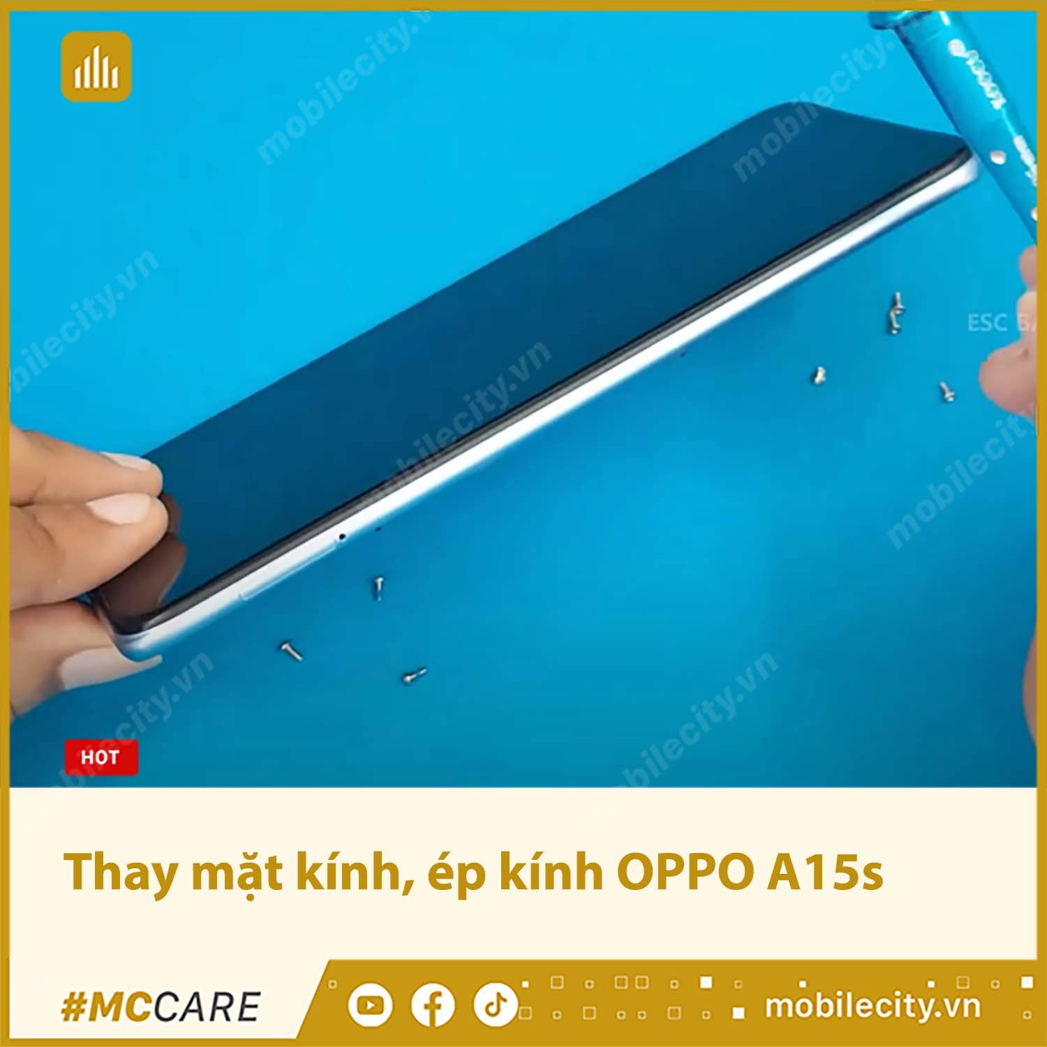 Thay mặt kính, ép kính OPPO A15s