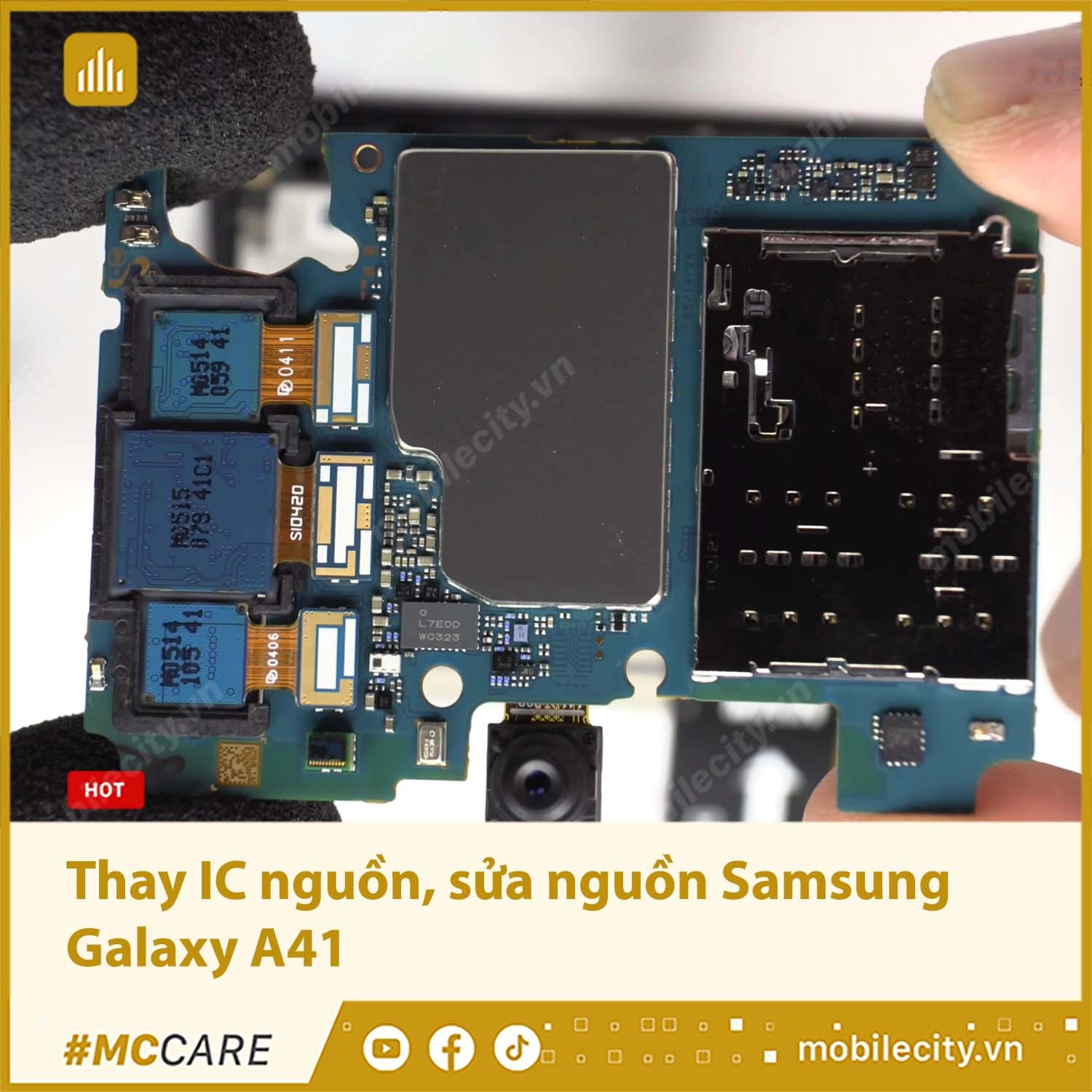 Thay IC nguồn, sửa nguồn Samsung Galaxy A41