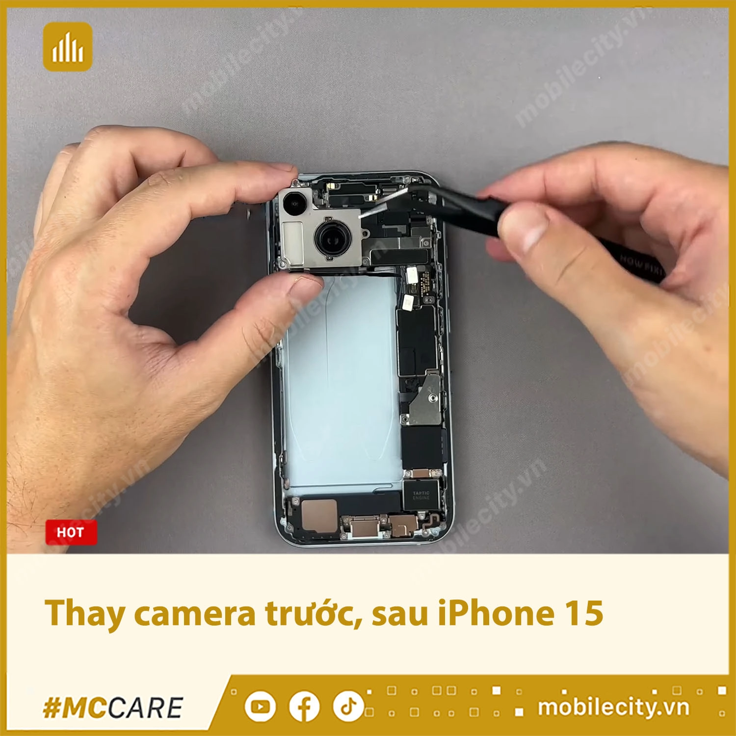 Thay Camera trước, sau iPhone 15