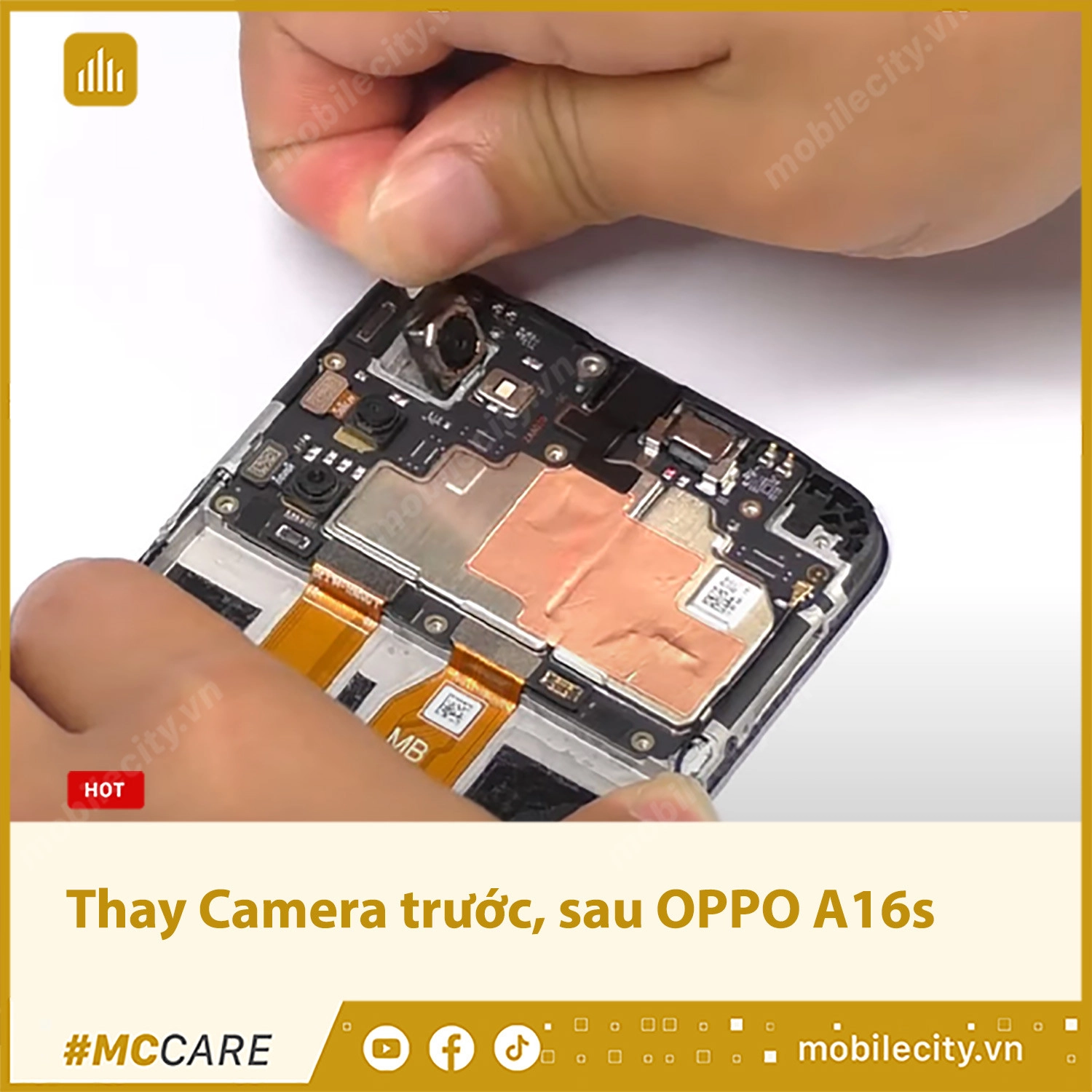 Bảng giá thay Camera OPPO A16s Chính hãng, Giá rẻ tại Hà Nội, Đà Nẵng, Tp.HCM