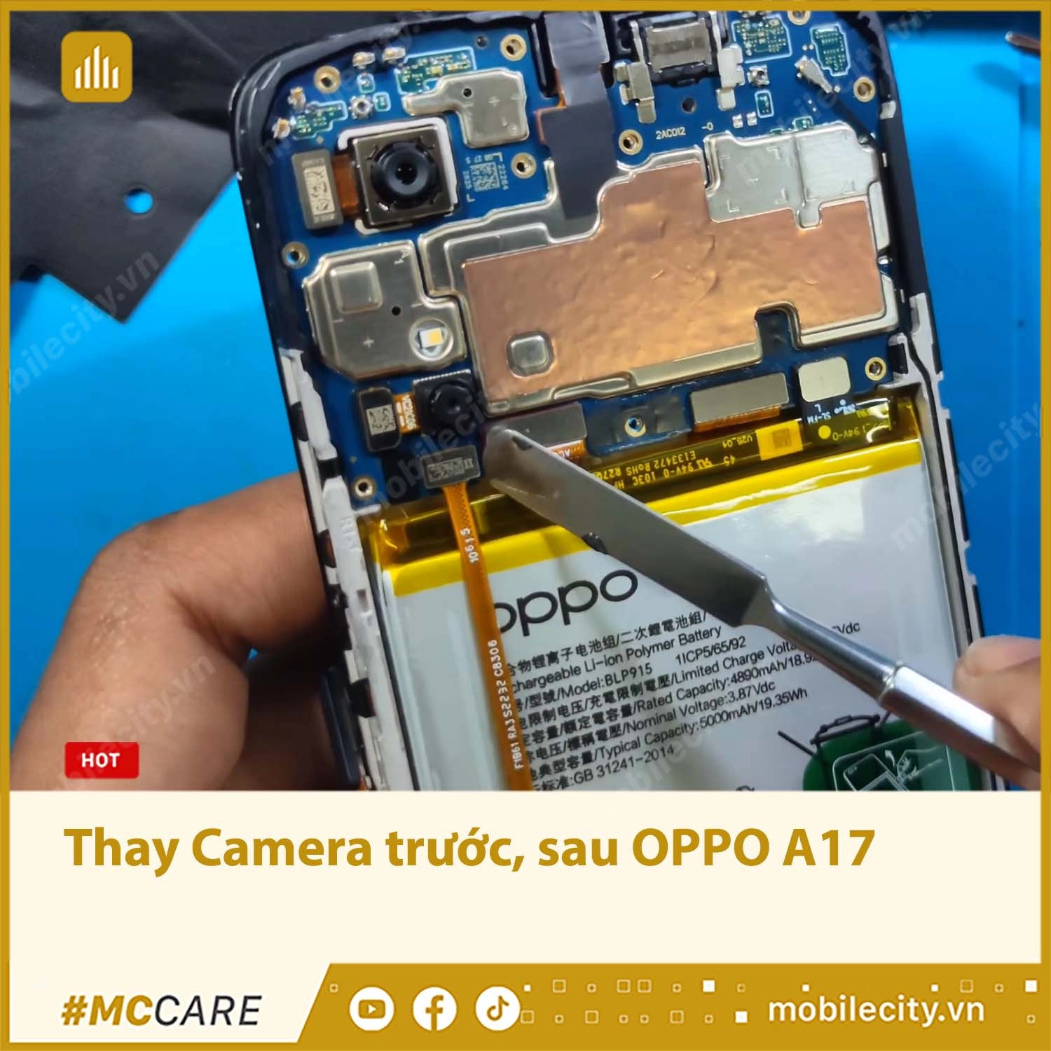 Bảng giá thay Camera OPPO A17 Chính hãng