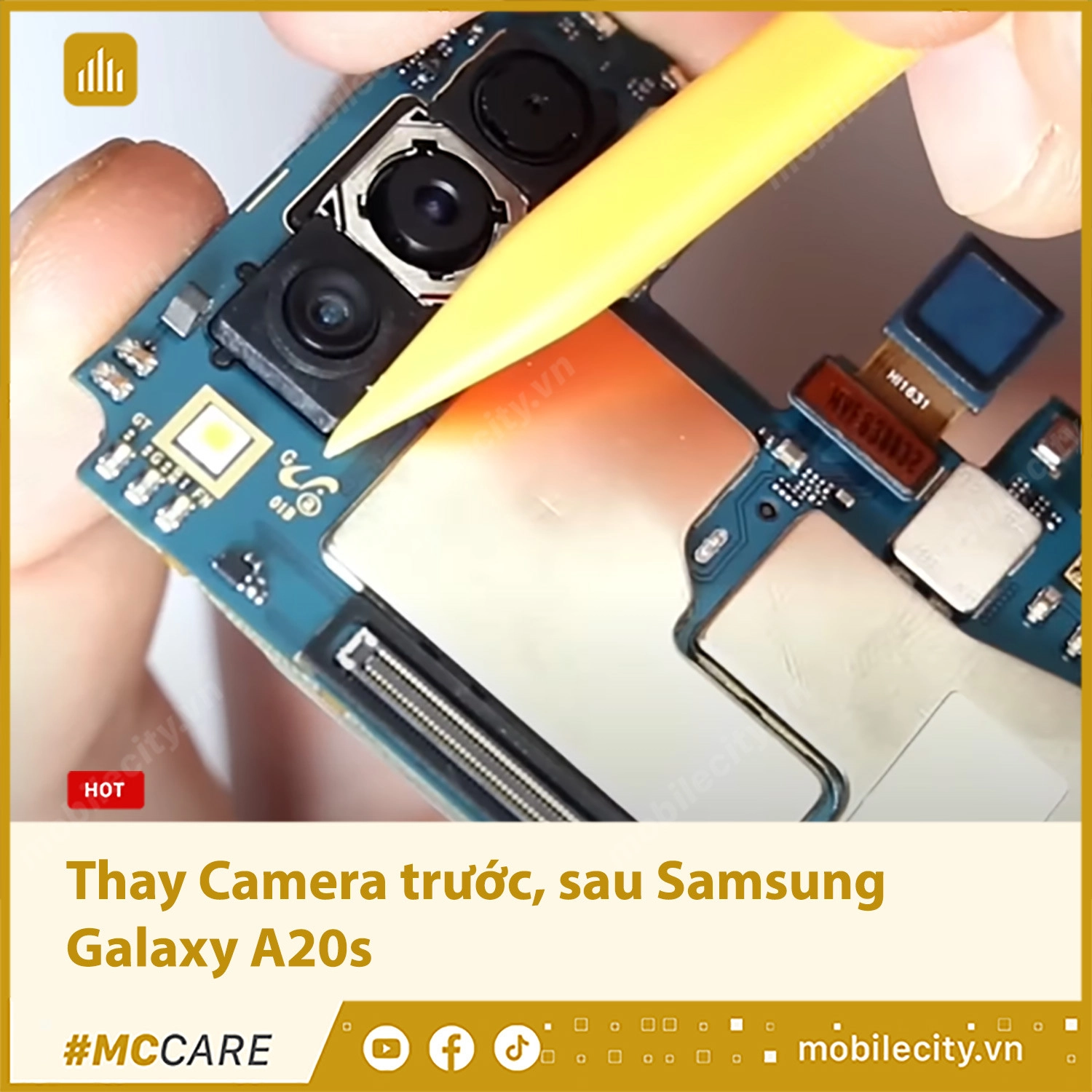 Thay Camera Samsung Galaxy A20s Chính hãng, Giá rẻ tại Hà Nội, Đà Nẵng, Tp.HCM