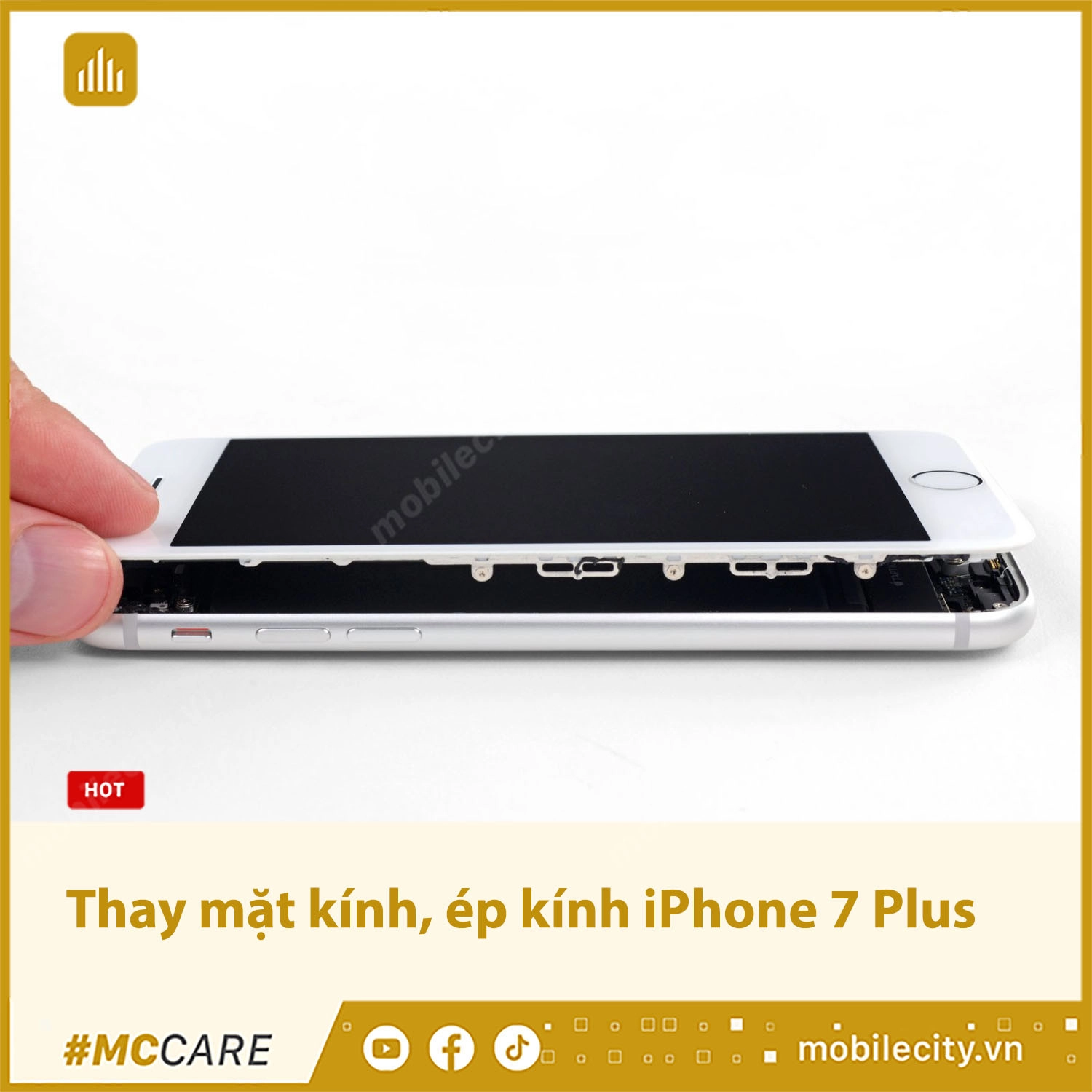 Thay mặt kính, ép kính iPhone 7 Plus