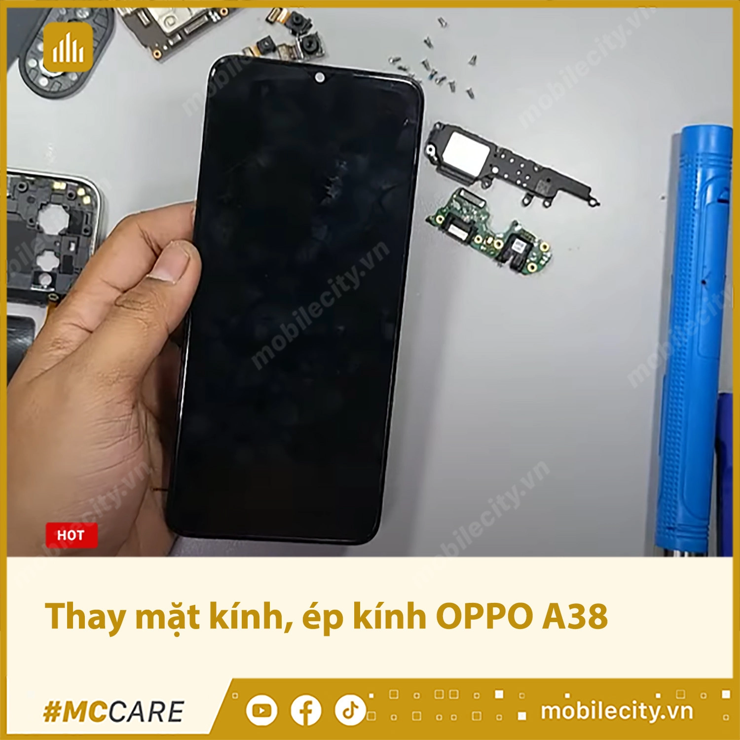 Thay mặt kính, ép kính OPPO A38