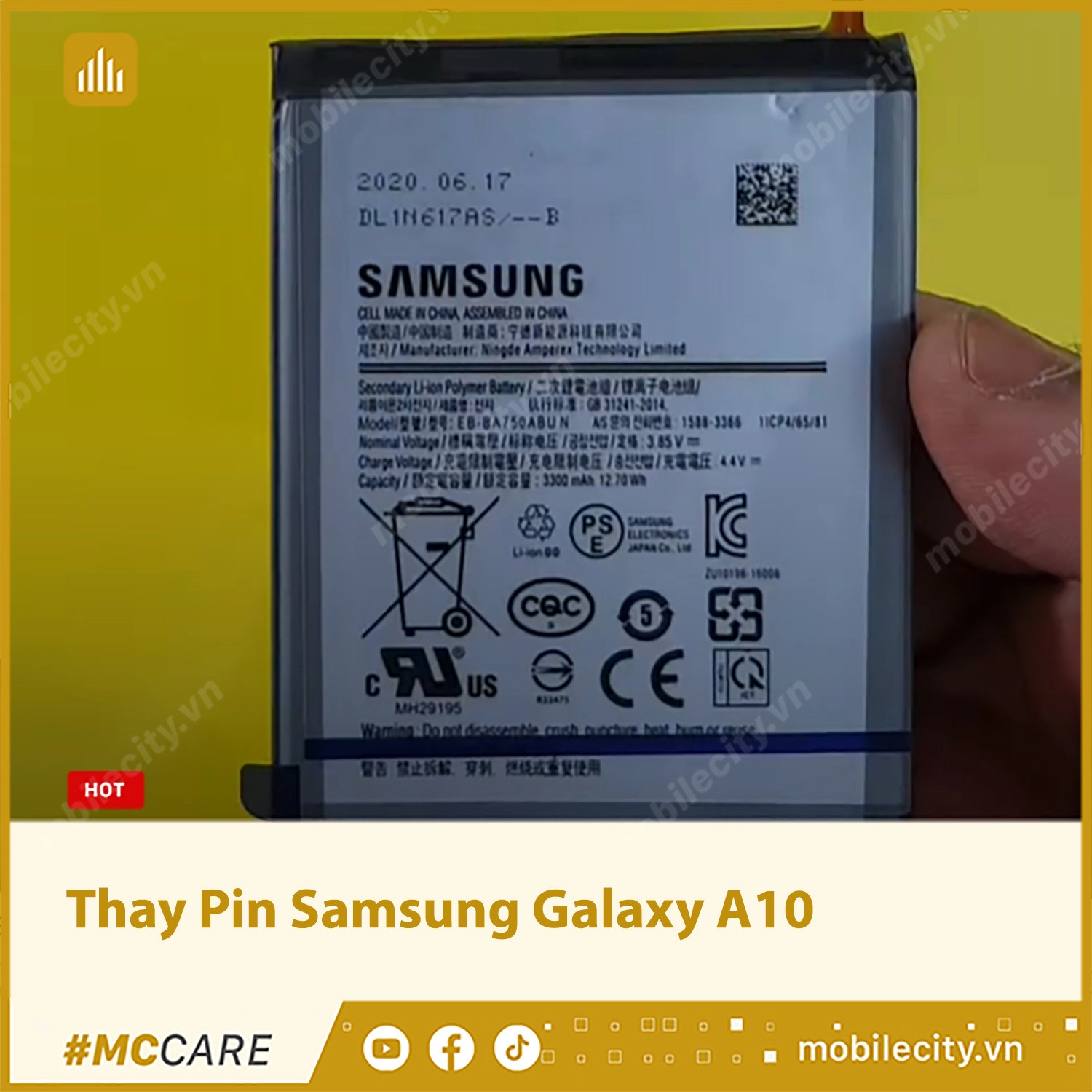 Thay Pin Samsung Galaxy A10