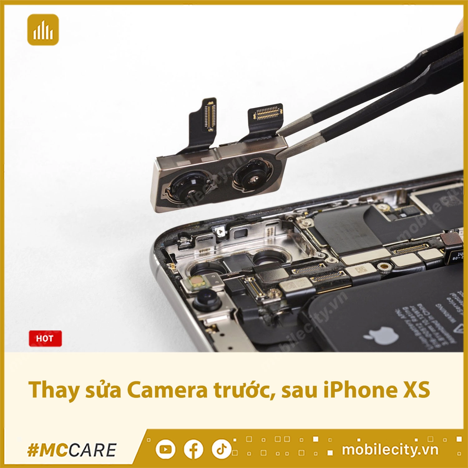 Thay Camera iPhone XS Chính hãng, giá rẻ tại Hà Nội, Đà Nẵng, Tp.HCM