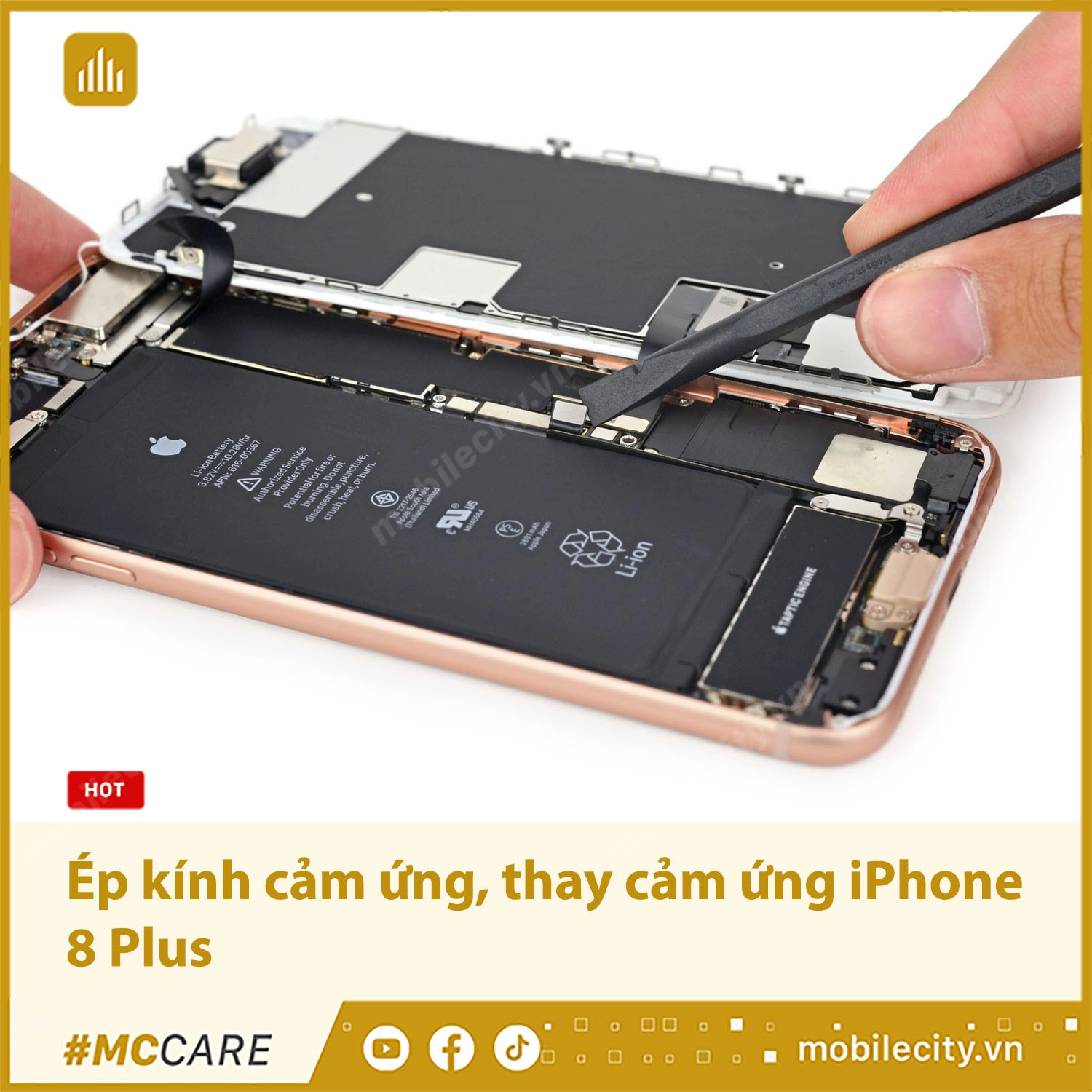 Ép kính cảm ứng, thay cảm ứng iPhone 8 Plus