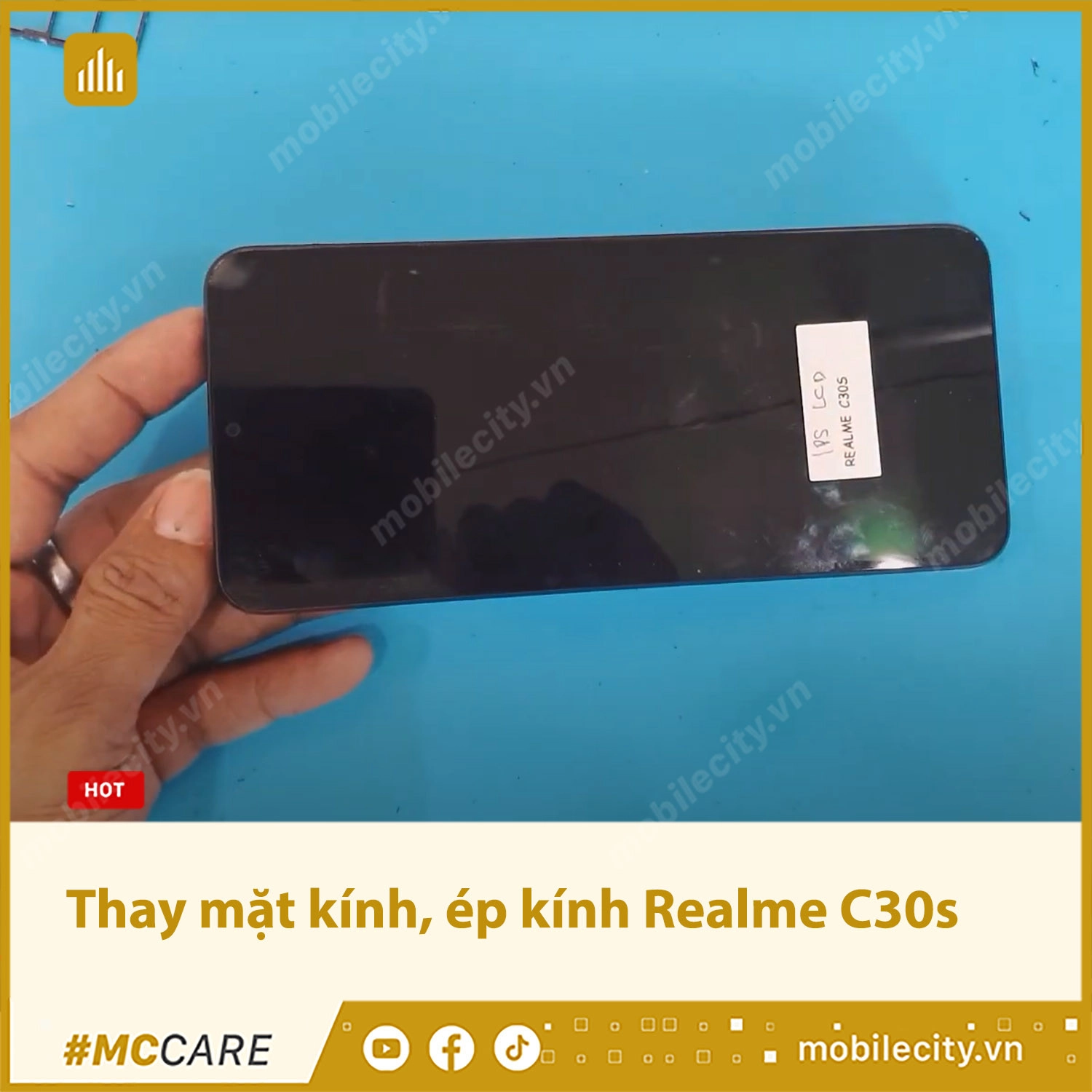 Thay mặt kính, ép kính Realme C30s