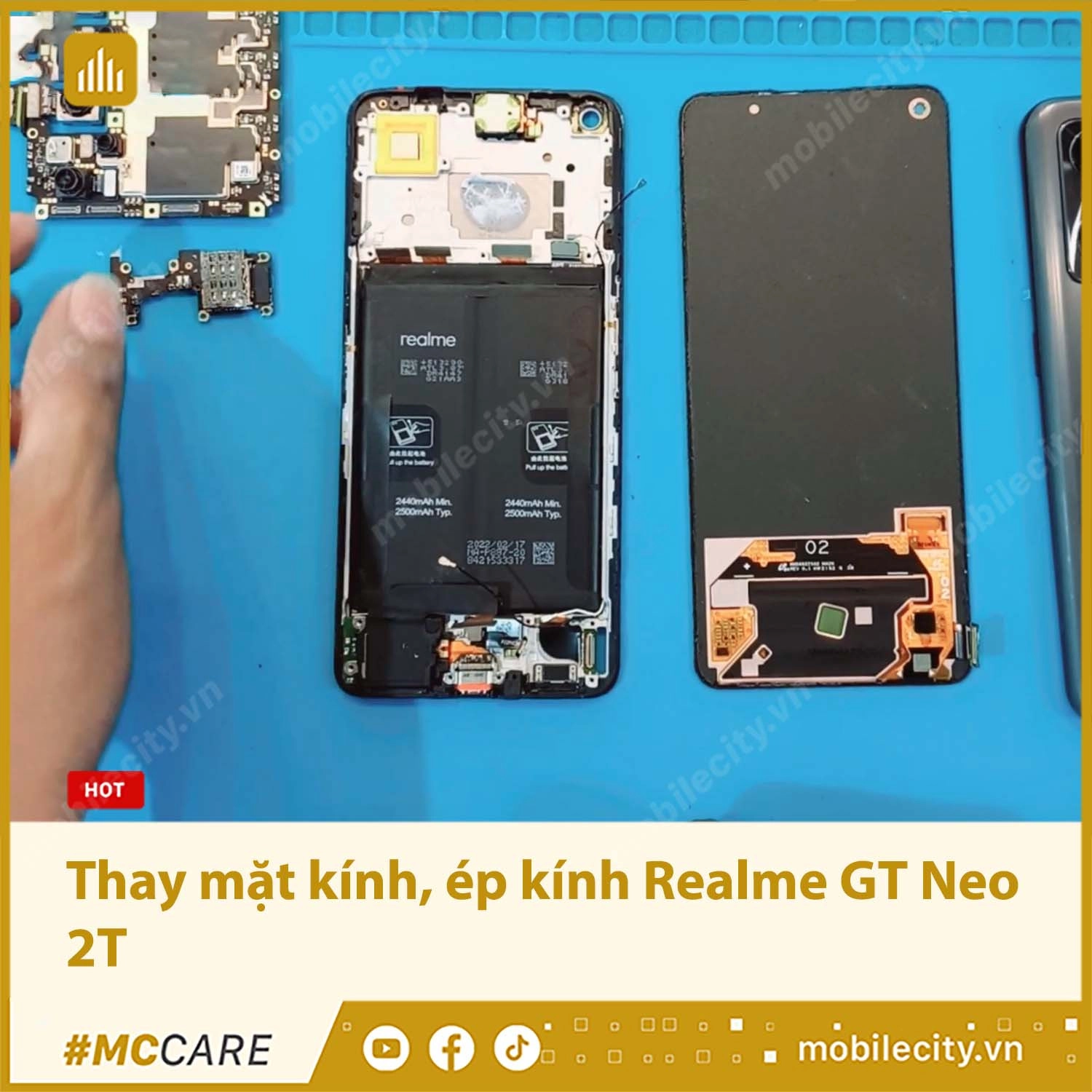 Thay mặt kính, ép kính Realme GT Neo 2T