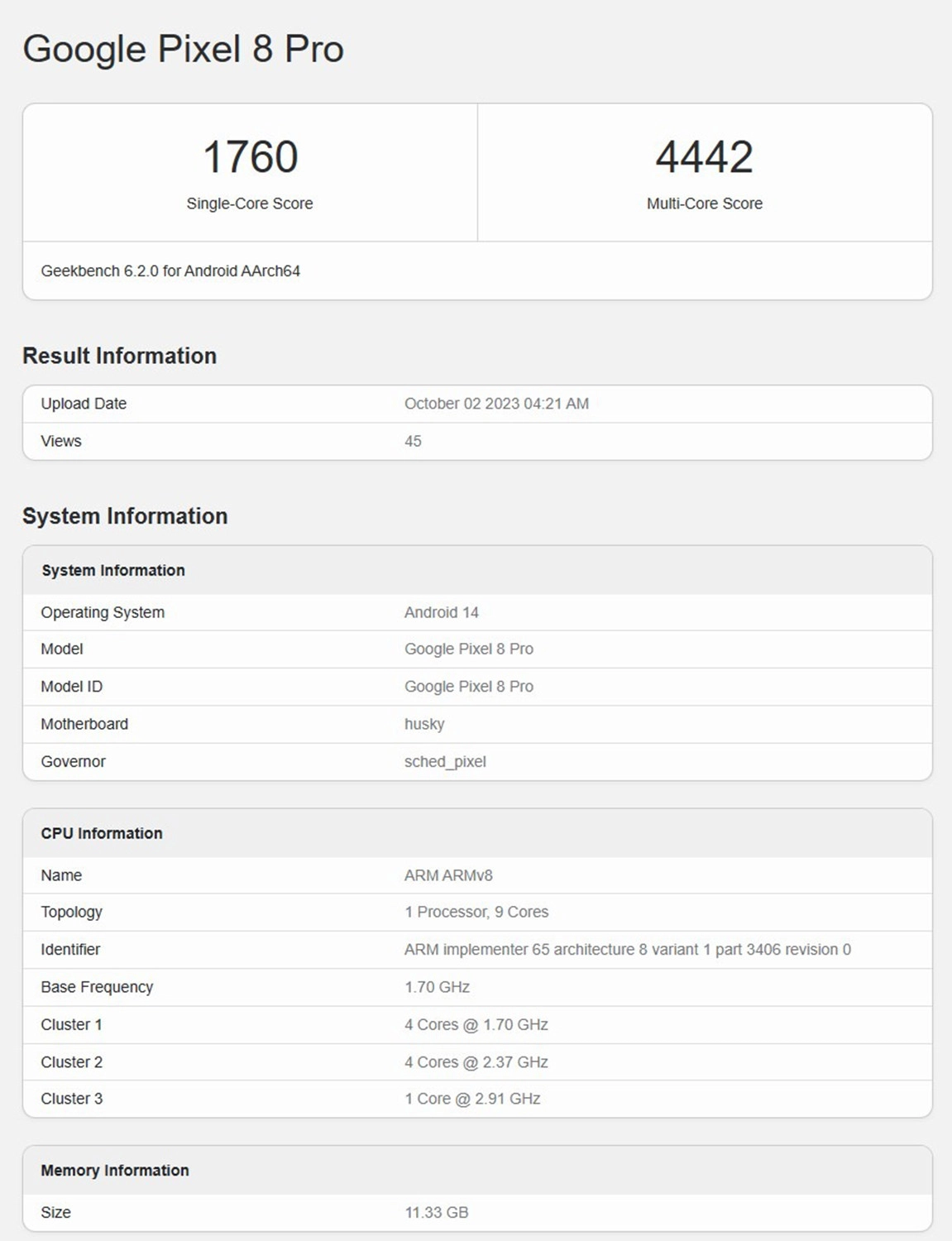 google-pixel-8-pro-xuat-hien-tren-geekbench