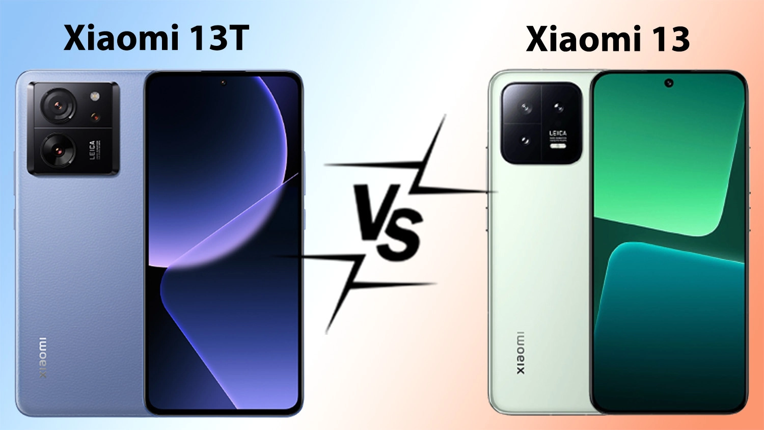 Xiaomi 13 vs. 13 T