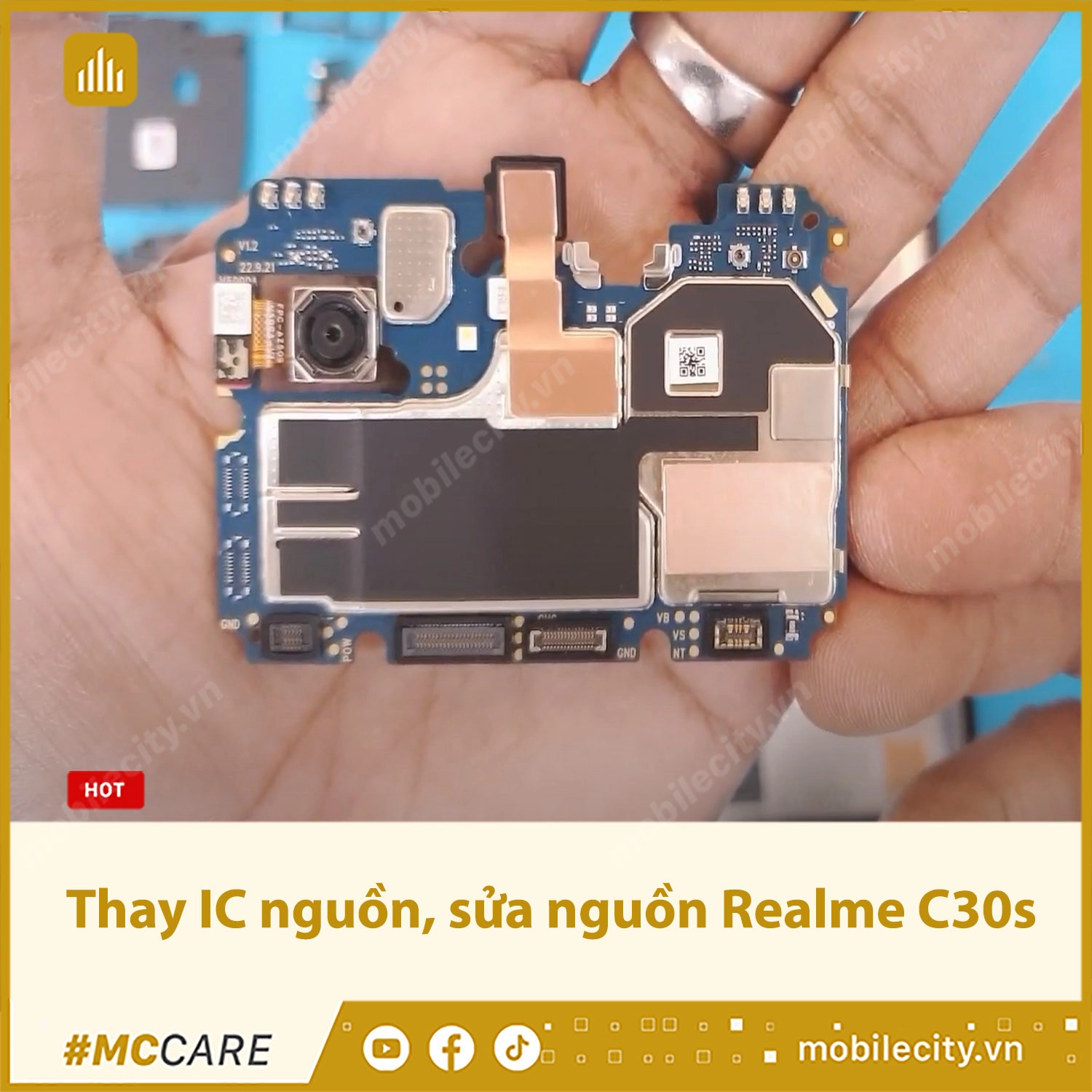 Thay IC nguồn, sửa nguồn Realme C30s