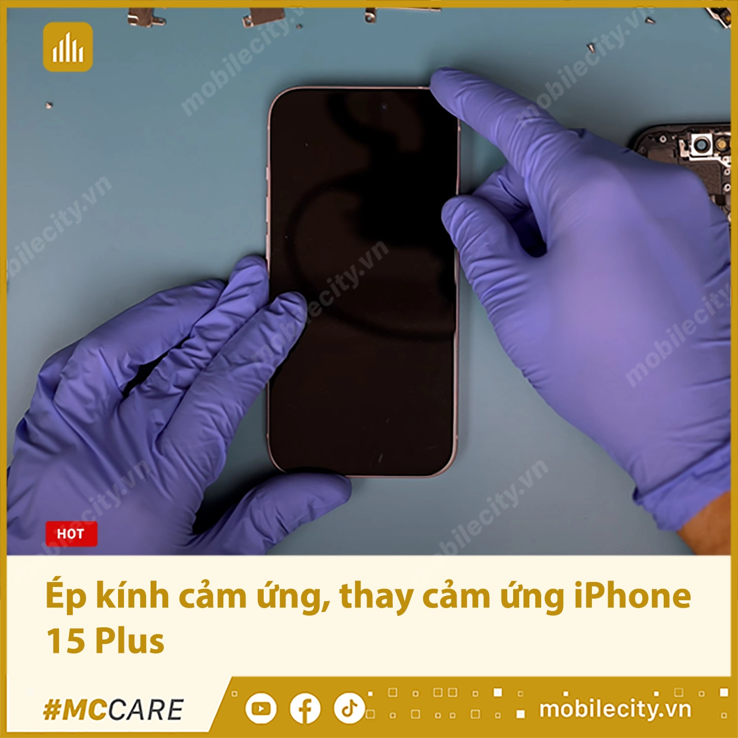 Ép kính cảm ứng, thay cảm ứng iPhone 15 Plus