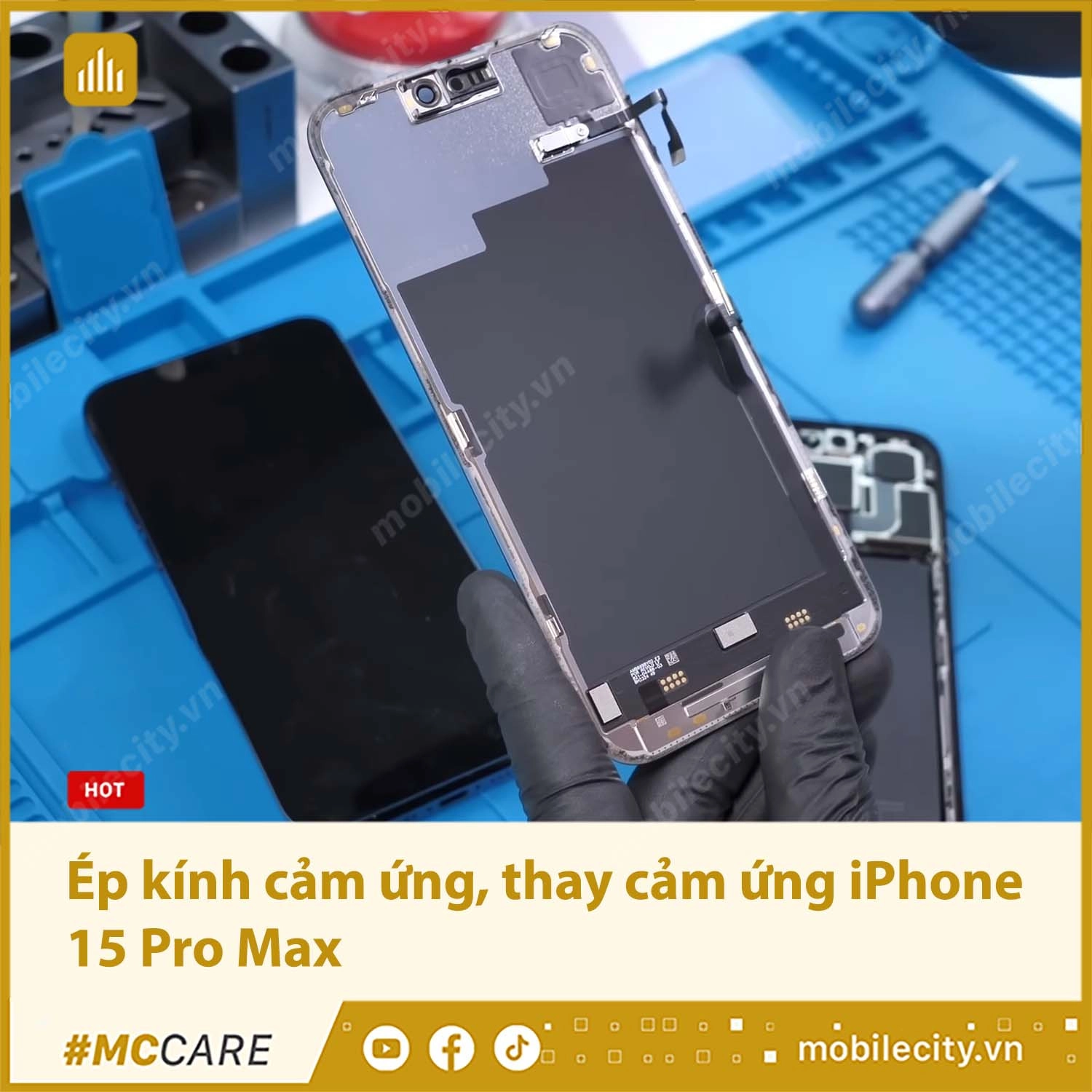 Ép kính cảm ứng, thay cảm ứng iPhone 15 Pro Max