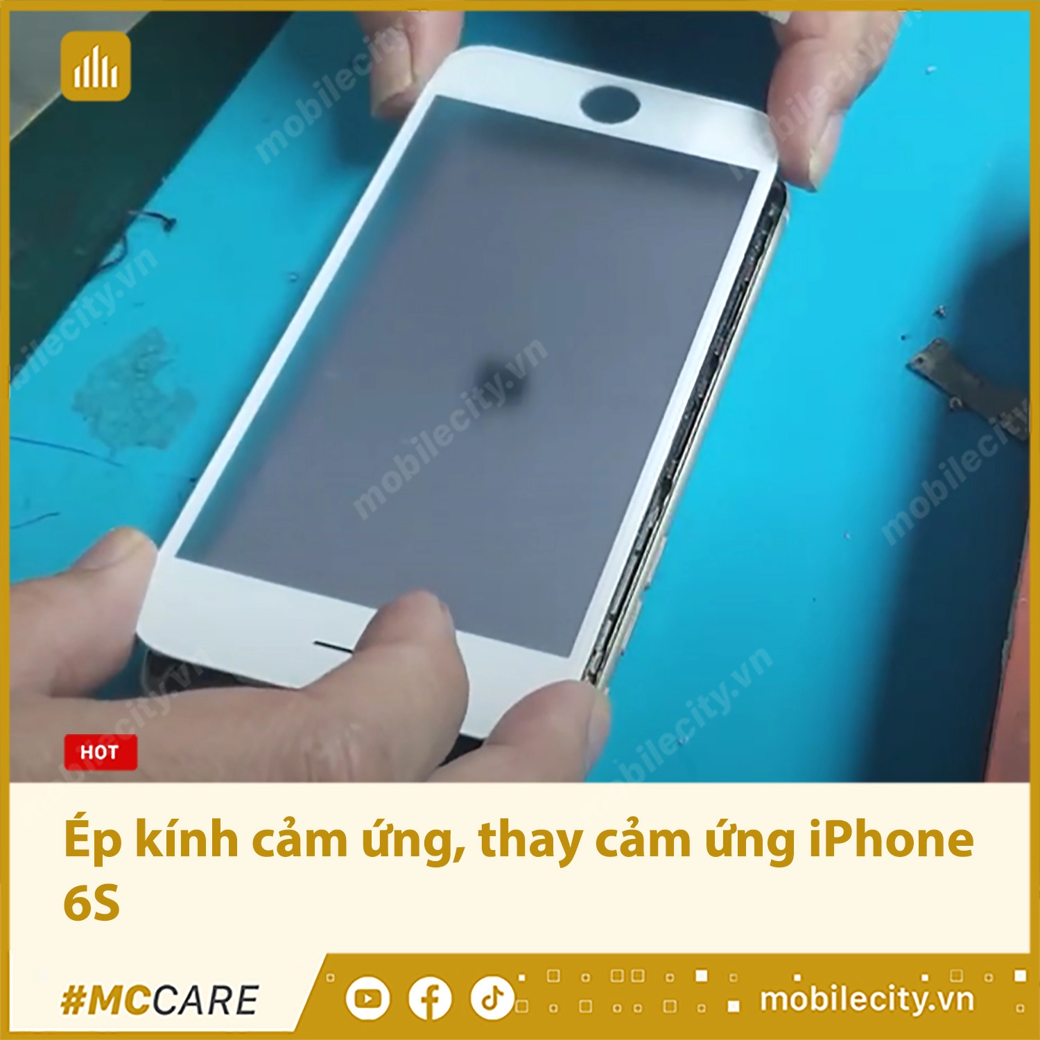 Ép kính cảm ứng, thay cảm ứng iPhone 6S