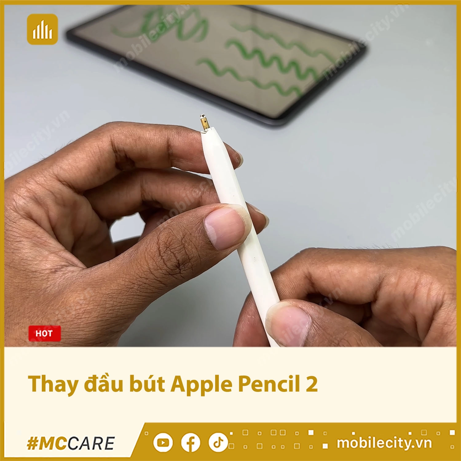 Thay đầu bút Apple Pencil 2