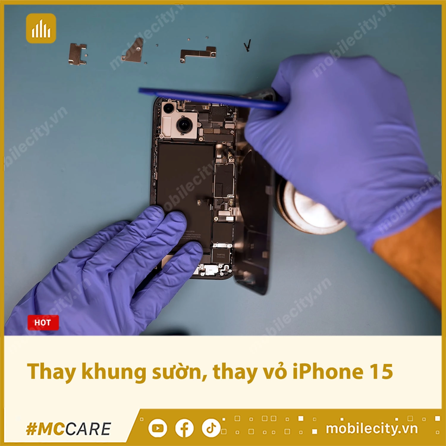 Thay khung sườn, thay vỏ iPhone 15