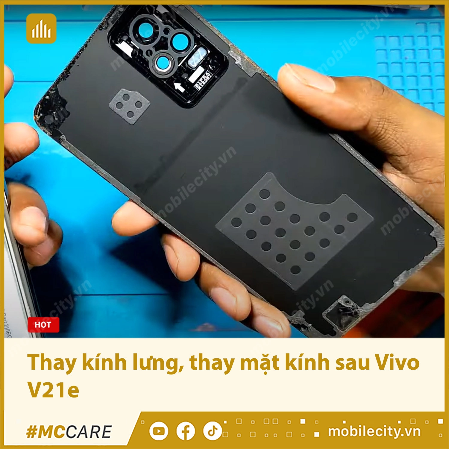 Thay kính lưng, thay mặt kính sau Vivo V21e