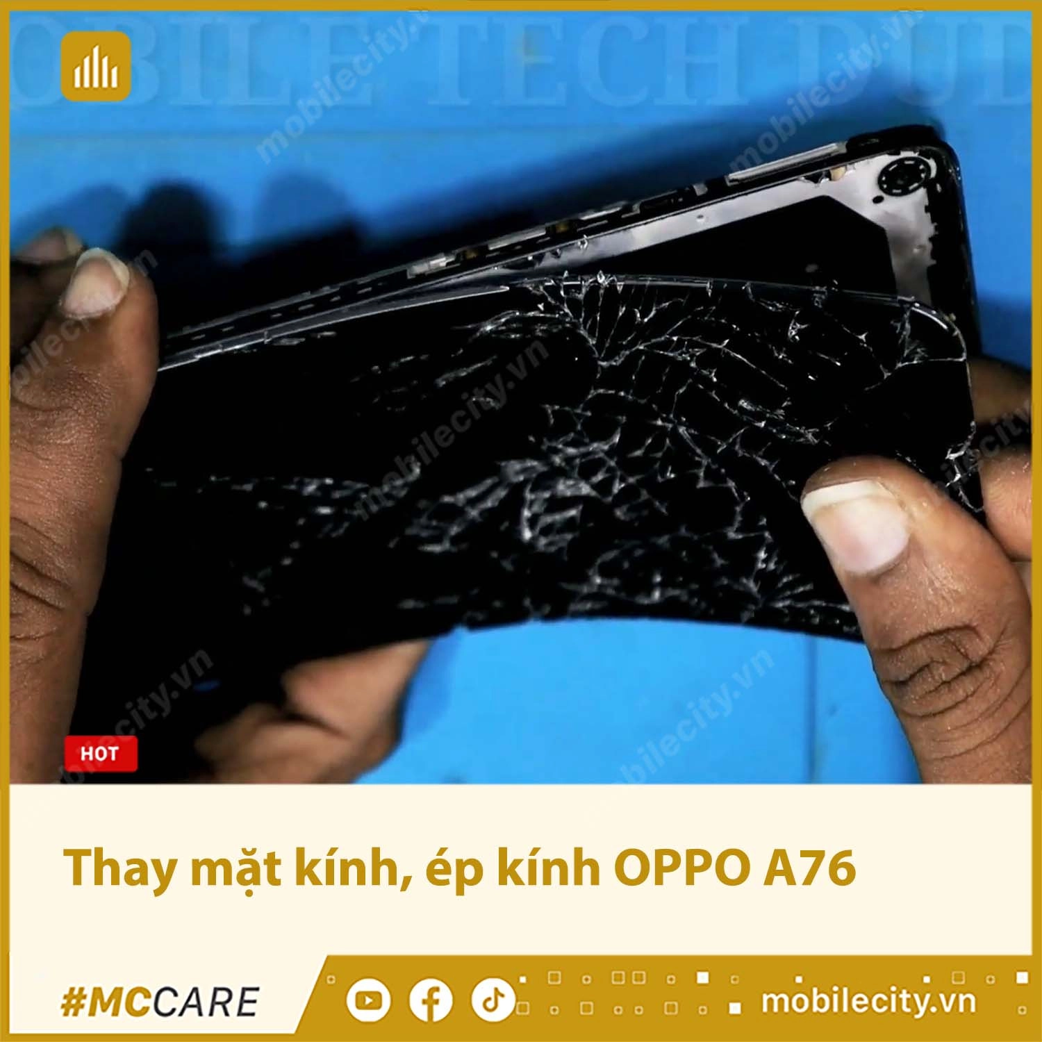 Thay mặt kính, ép kính OPPO A76