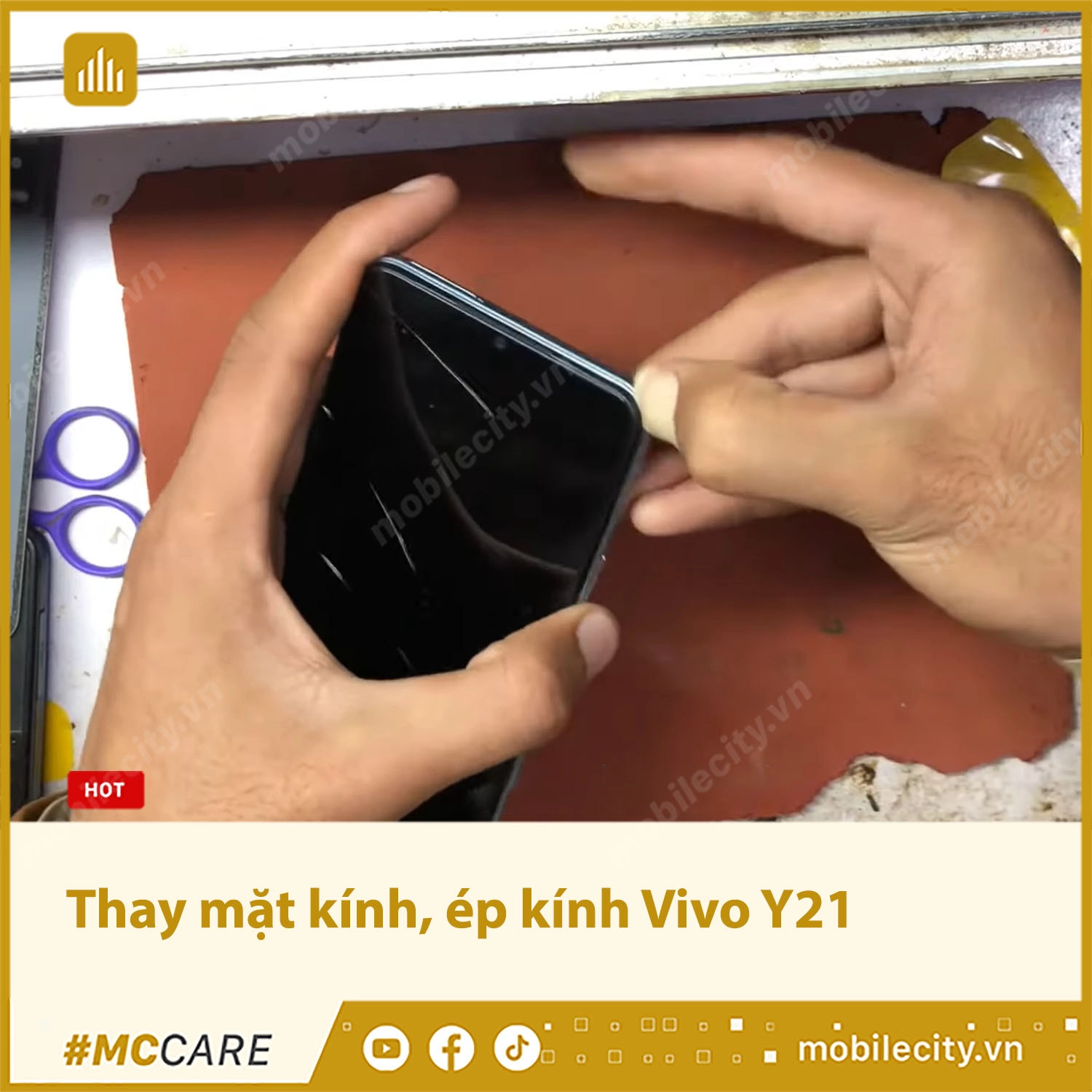 Thay mặt kính, ép kính Vivo Y21