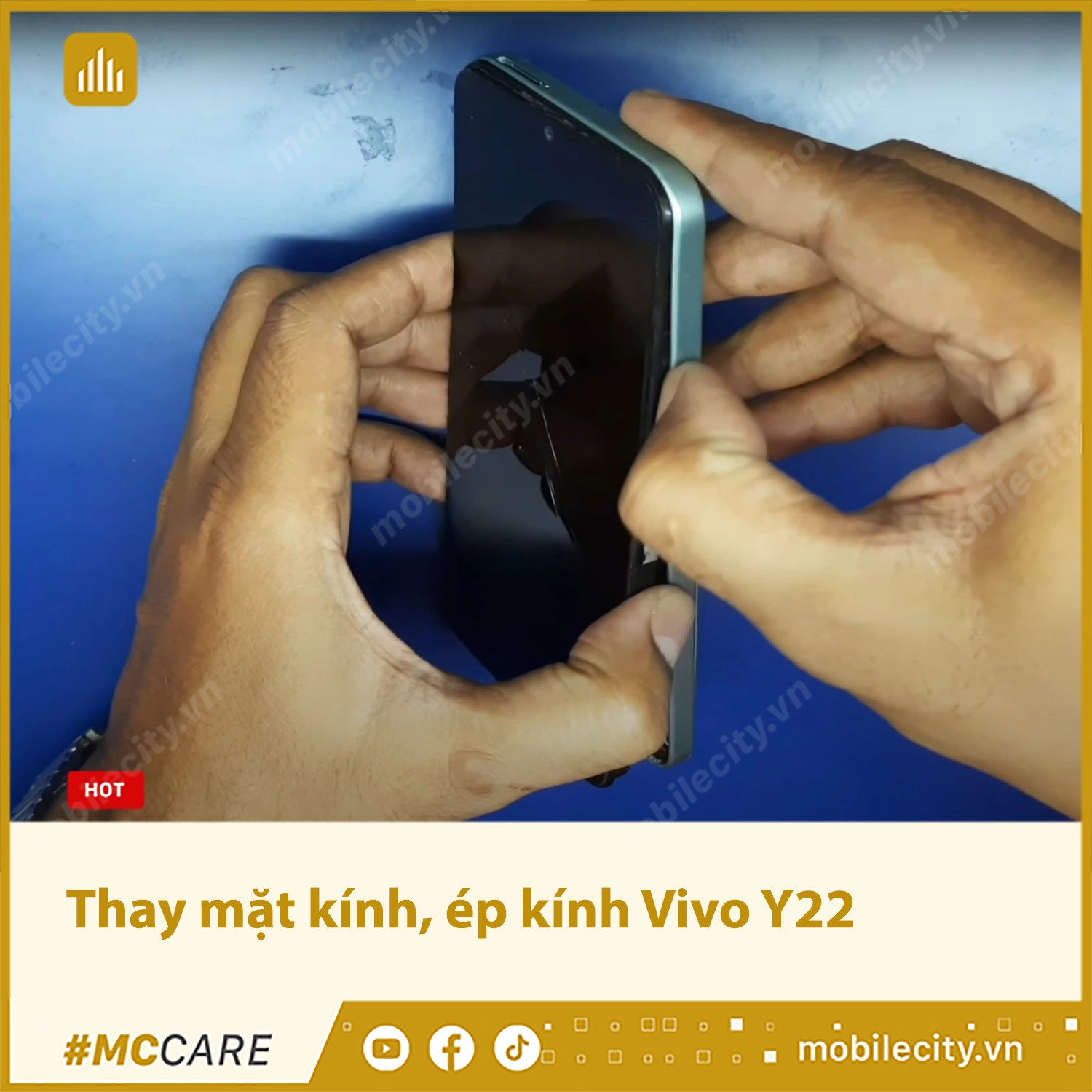 Thay mặt kính, ép kính Vivo Y22