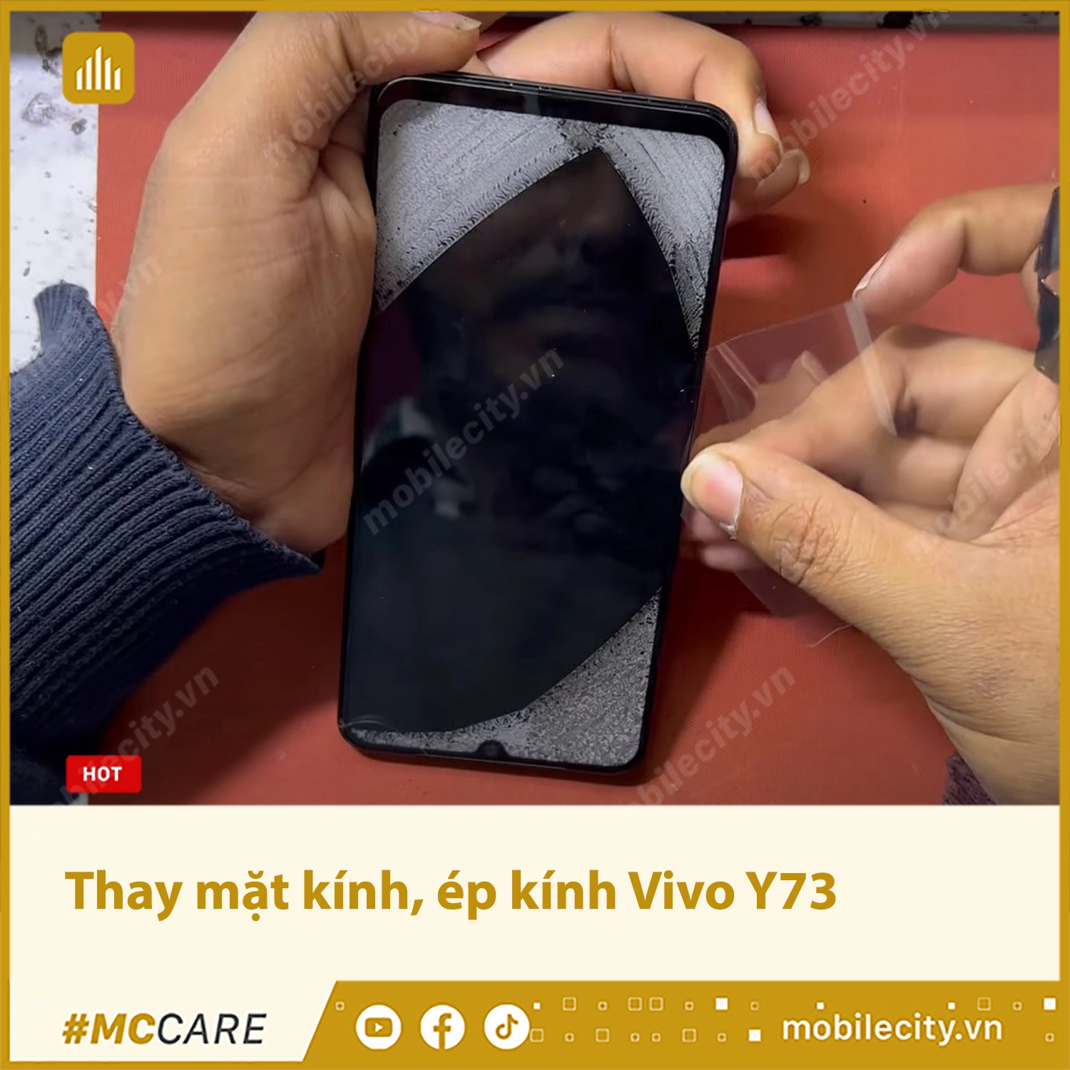 Thay mặt kính, ép kính Vivo Y73