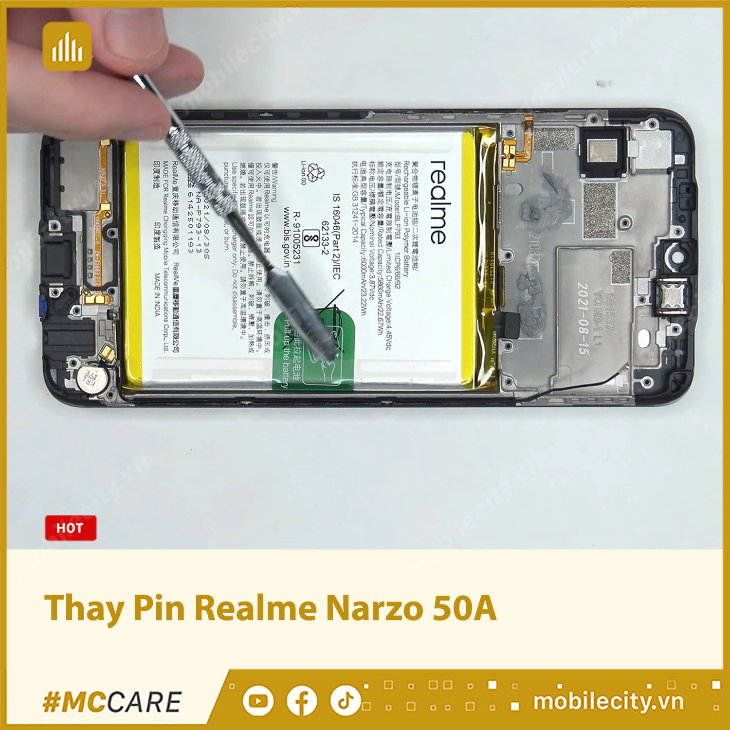 Thay Pin Realme Narzo 50A