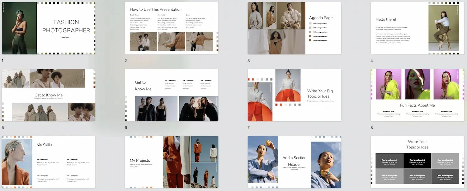 Mẫu slide PowerPoint đẹp mắt về chủ thể thời trang