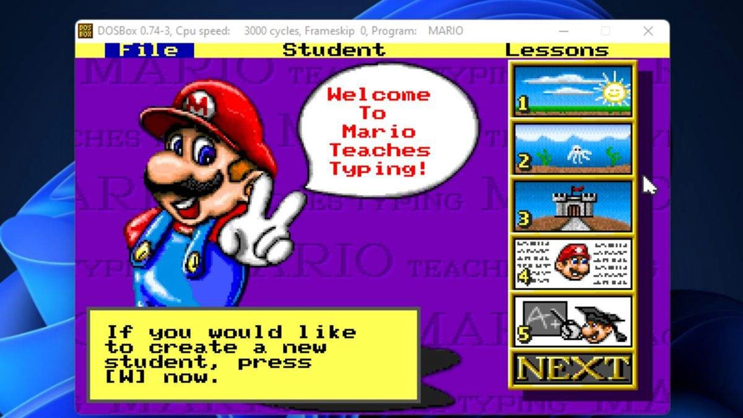 Mario Teaches Typing