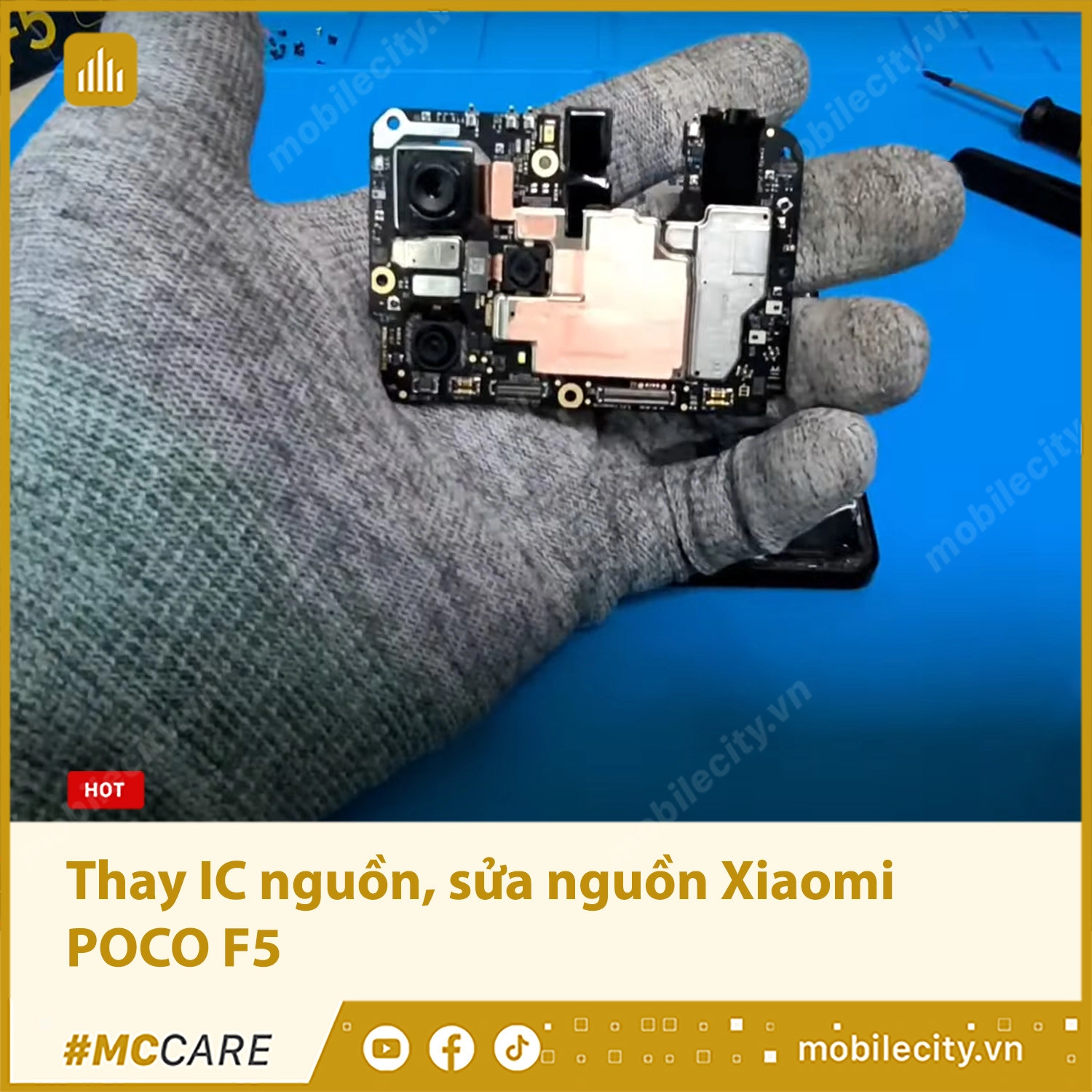 Thay IC nguồn, sửa nguồn Xiaomi POCO F5