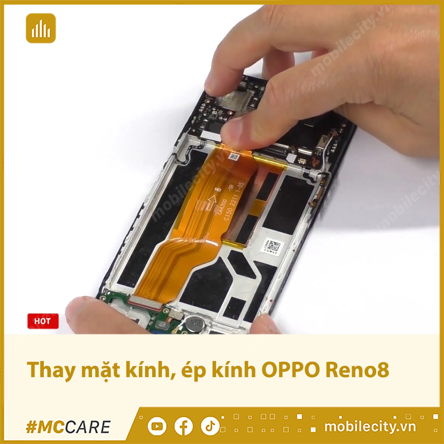 Thay mặt kính, ép kính OPPO Reno8