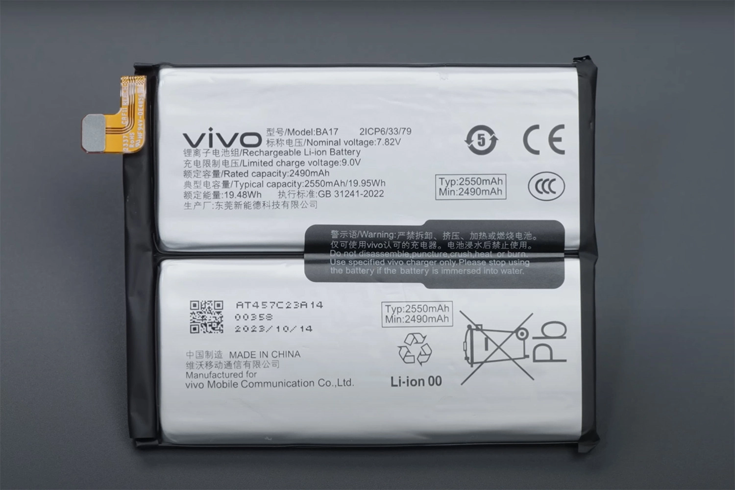 Thay Pin chính hãng cho điện thoại Vivo iQOO 12 Pro