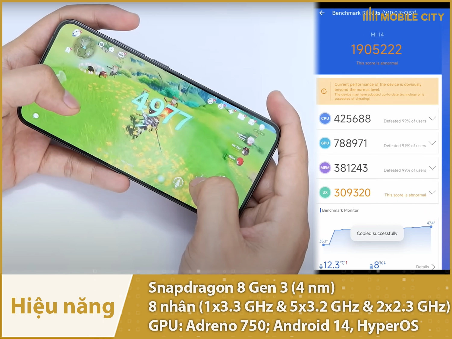 Xiaomi 14 sở hữu hiệu năng siêu mạnh với Snapdragon 8 Gen 3
