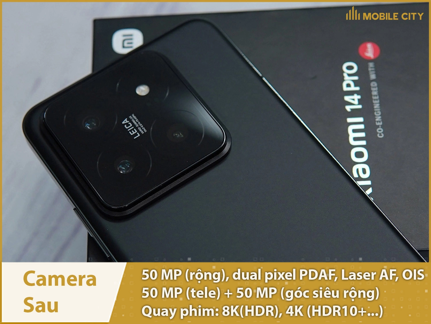 Hệ thống camera sau 3 ống kính đều 50MP, quay phim 8K