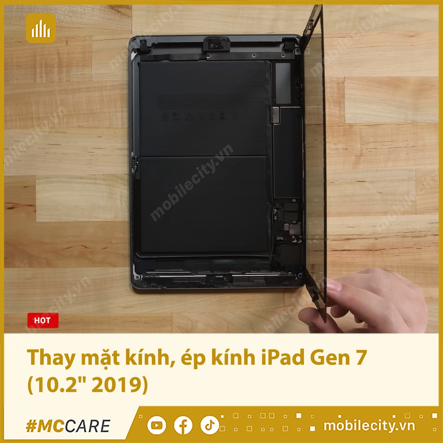 Thay mặt kính, ép kính iPad Gen 7 (10.2